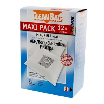 Scanpart Pölypussi S-Bag (AEG/Bork/Electrolux Philips) Imureille 12kpl Pakkaus
